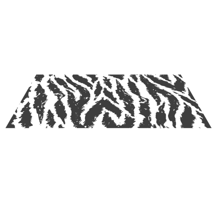 Tapis vinyle motif animal concept de rayures zébrées - TenStickers