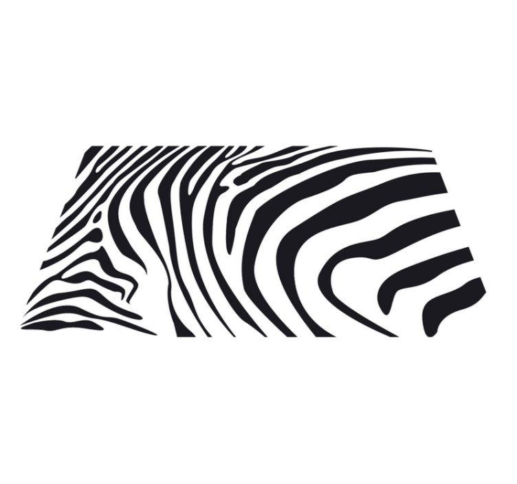 Tapis vinyle motif animal lignes de zèbre - TenStickers