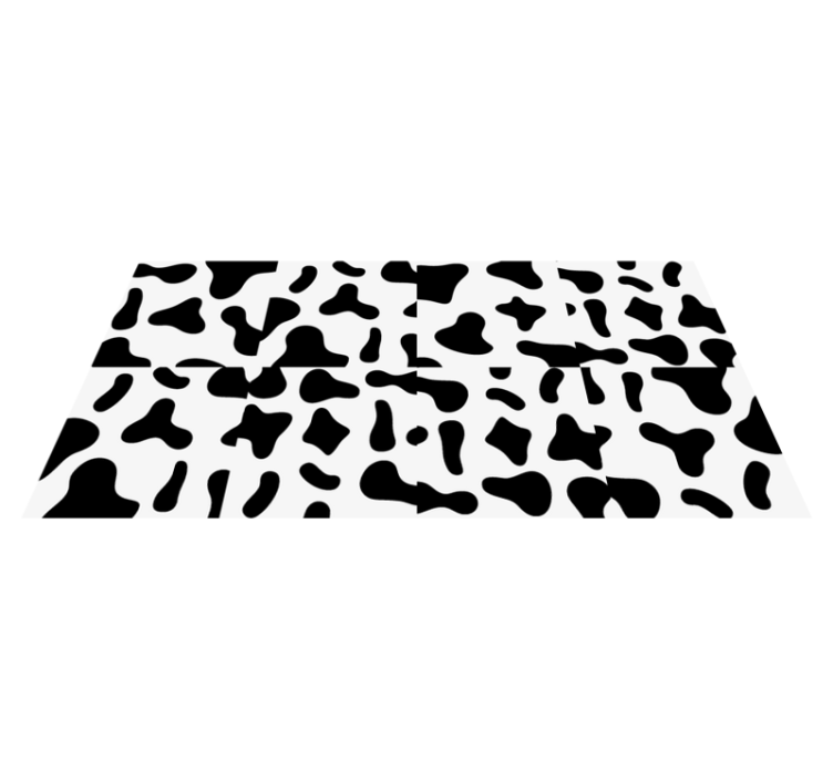 Tapis vinyle motif animal vache noire et blanche - TenStickers
