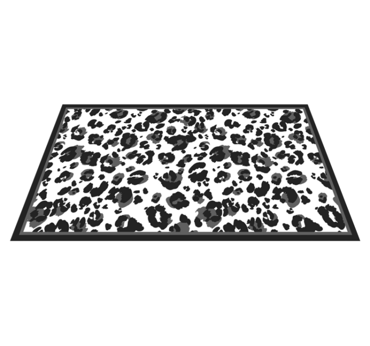 Tapis vinyle motif animal motif de points noirs - TenStickers
