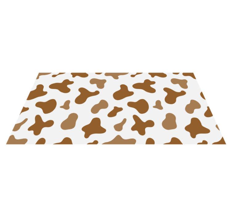 Tapis vinyle motif animal impression cuir de vache marron - TenStickers