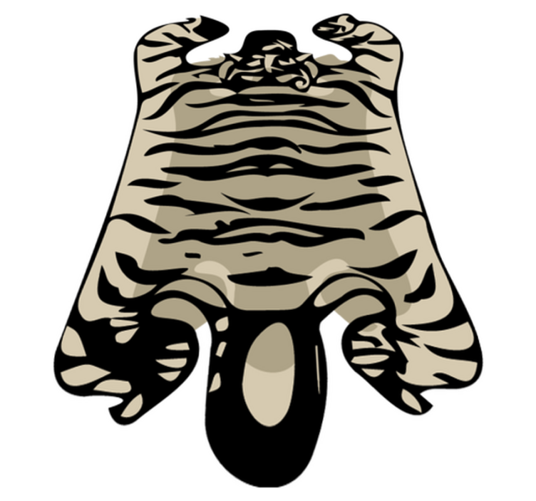 Tapis vinyle motif animal rayures de tigre élégantes - TenStickers