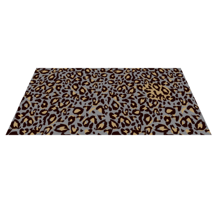 Tapis vinyle motif animal imprimé léopard gris - TenStickers
