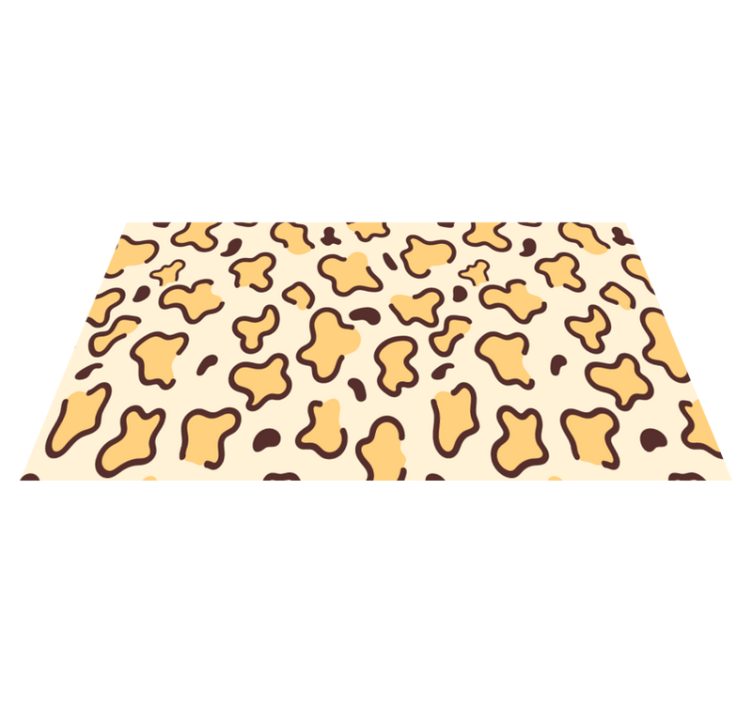 Tapis vinyle motif animal grandes formes de léopard - TenStickers
