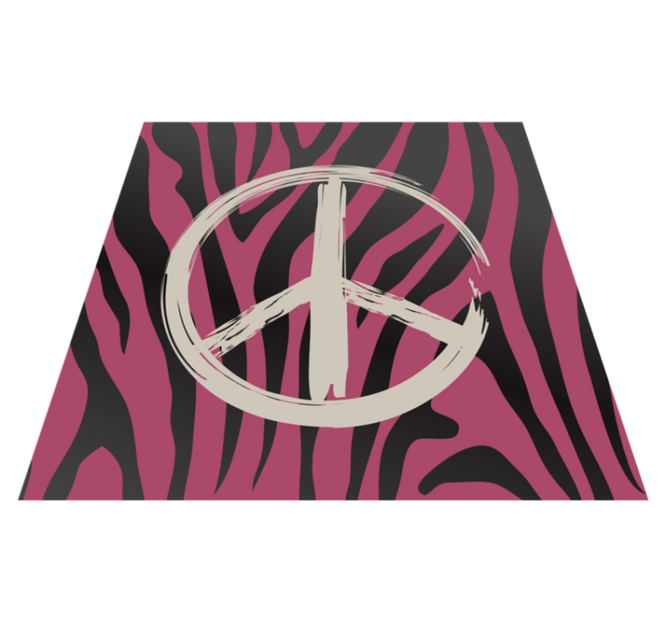 Tapis vinyle motif animal signe de paix - TenStickers