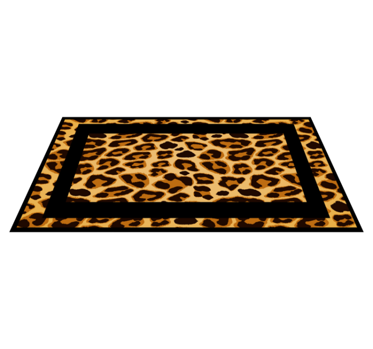 Tapis vinyle motif animal contour de léopard - TenStickers