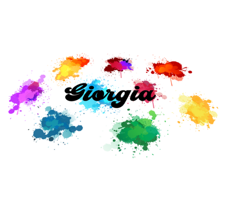 Tapis vinyle avec nom Aquarela splash - TenStickers