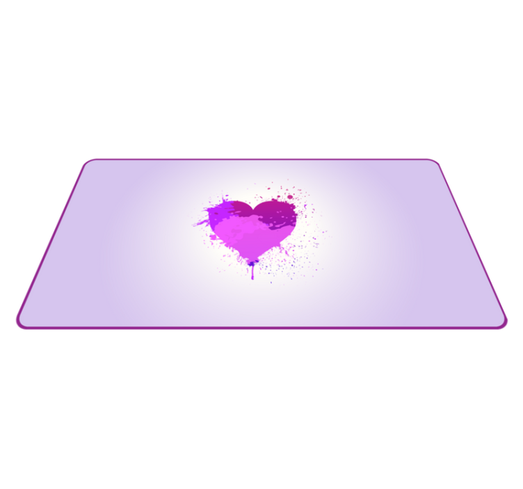 Tapis vinyle ado éclaboussure de cœur violet - TenStickers