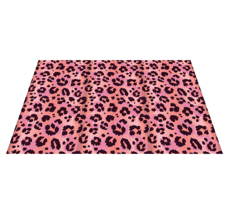 Tapis vinyle motif animal léopard rose - TenStickers