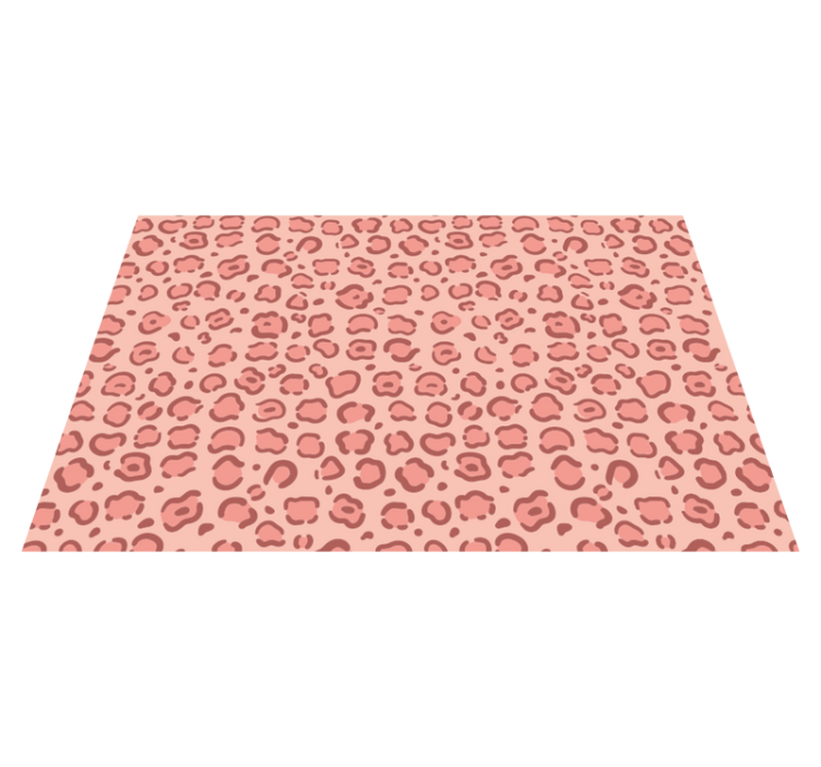 Tapis vinyle motif animal pois léopard - TenStickers
