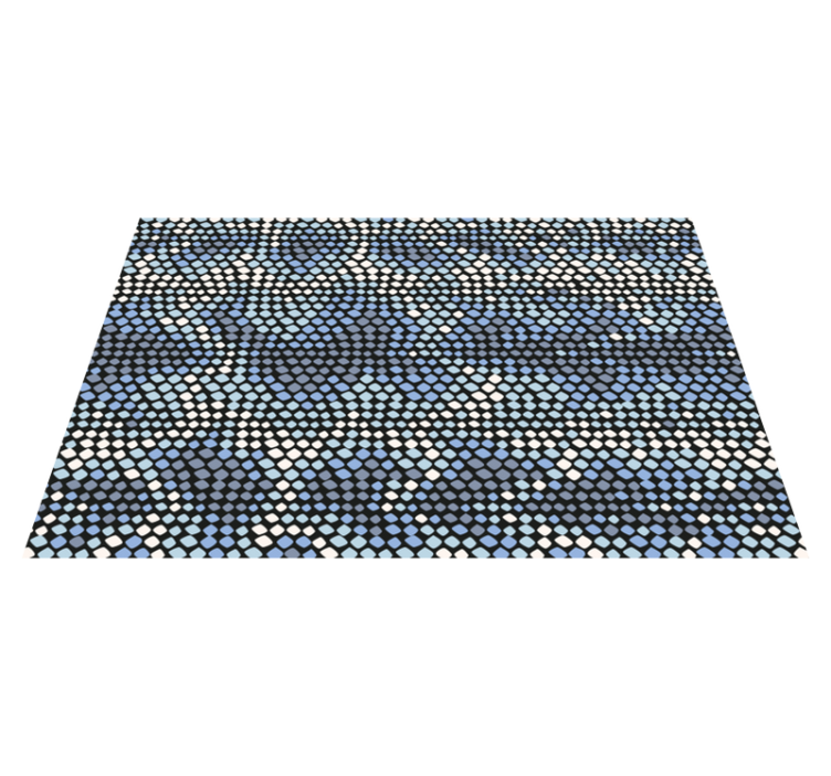 Tapis mosaique vinyle élément de point circulaire - TenStickers