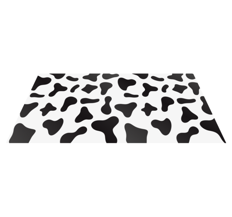Tapis vinyle motif animal taches de vache - TenStickers