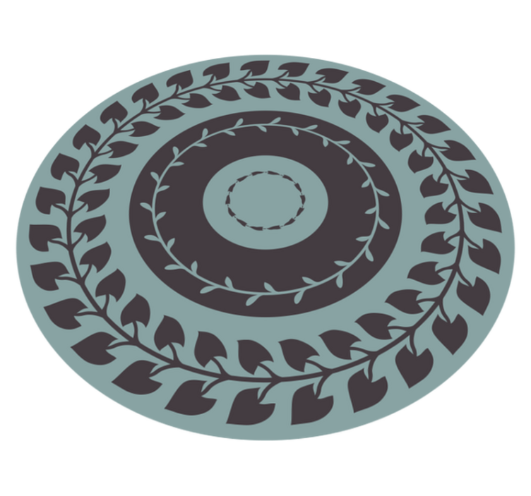 Tapis vinyle nature motif circulaire feuillu - TenStickers