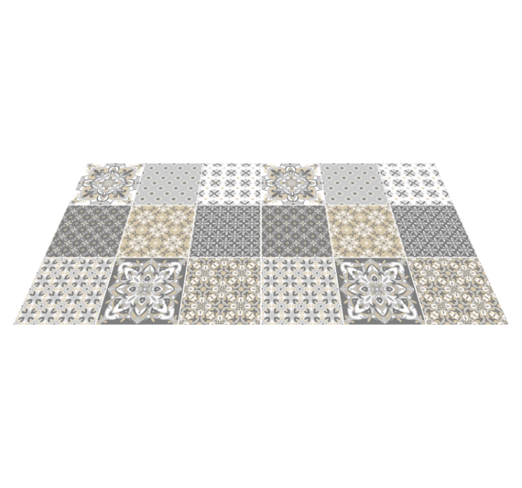 Tapis vinyle cuisine carreaux de ciment style marocain - TenStickers