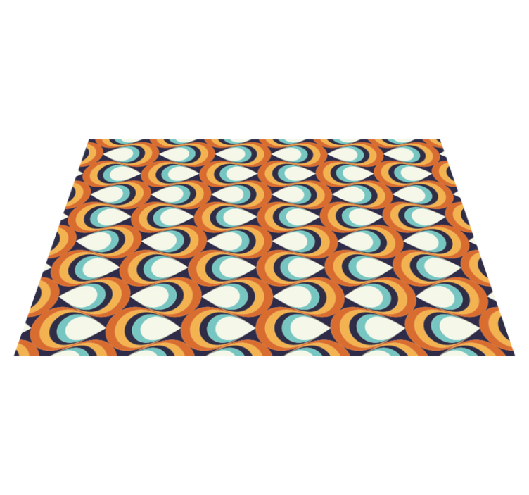 Tapis vinyle vintage gouttes années 70 - TenStickers