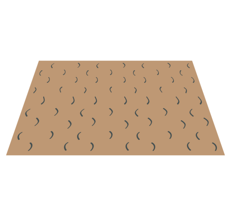 Tapis vinyle minimaliste motif marron incurvé - TenStickers