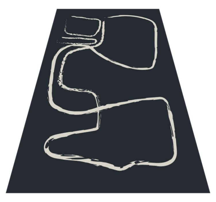 Tapis vinyle minimaliste motifs de lignes abstraits - TenStickers