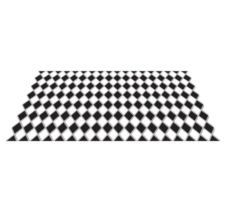 Tapis vinyle cuisine motif à carreaux en losange - TenStickers