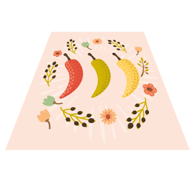 Tapis vinyle cuisine piments colorés - TenStickers