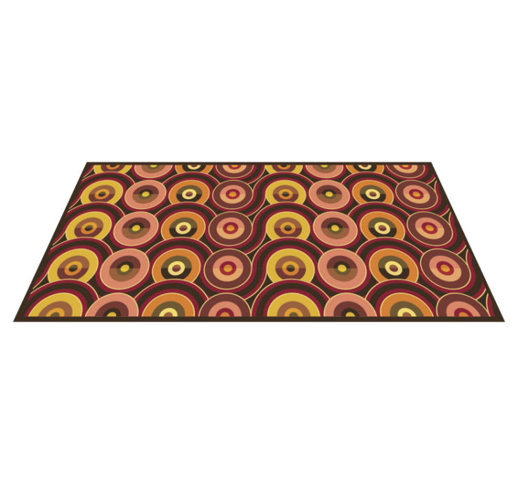 Tapis vinyle vintage cernes bruns vibrants - TenStickers