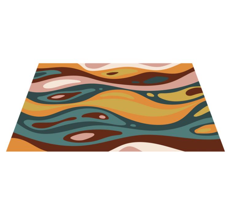 Tapis vinyle minimaliste teintes de terre ondulantes - TenStickers
