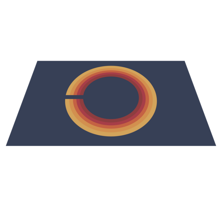 Tapis vinyle vintage conception solaire rétro - TenStickers