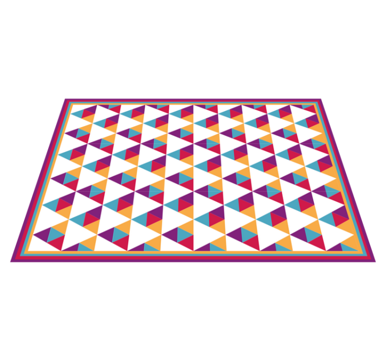 Tapis vinyle géométrique motif triangulaire vibrant - TenStickers