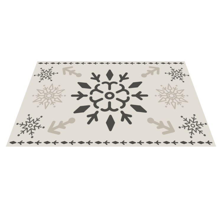 Tapis vinyle noël motif géométrique de flocon de neige - TenStickers