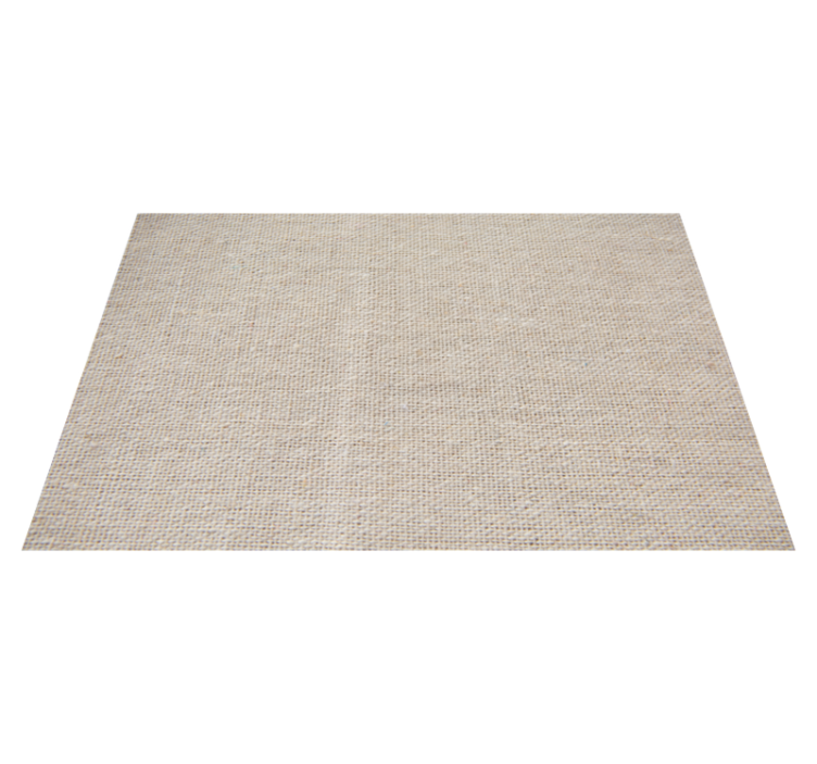 Tapis vinyle salon rectangulaire effet coton beige - TenStickers