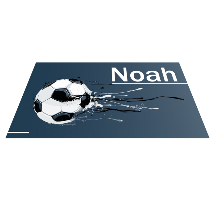 Tapis vinyle ado action de football avec nom - TenStickers