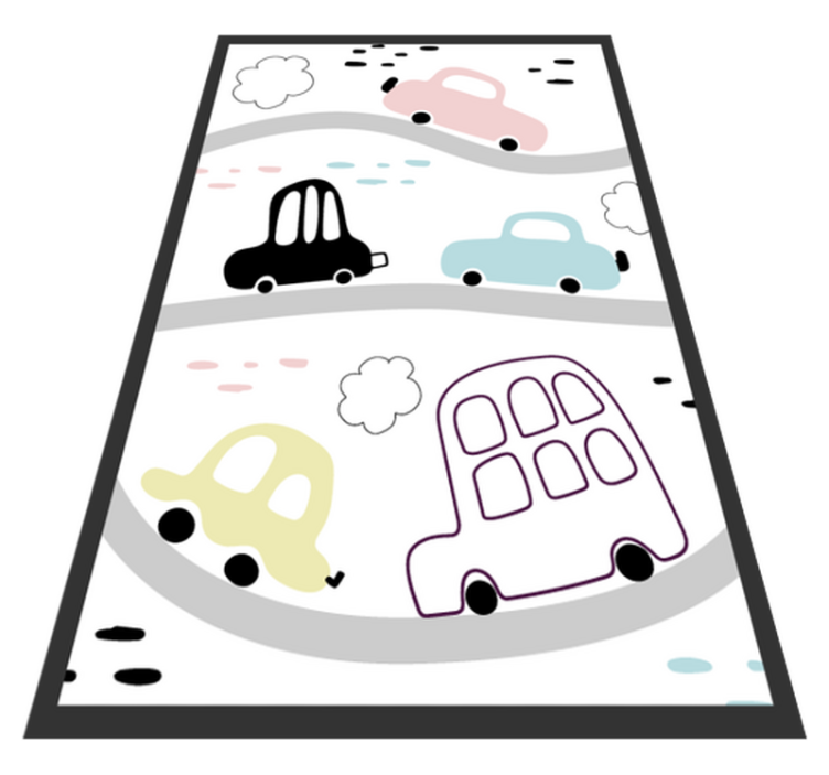 Tapis vinyle bébé routes scandinaves - TenStickers