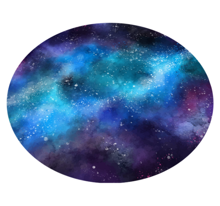 Tapis vinyle étoile oasis inspirée de la galaxie - TenStickers