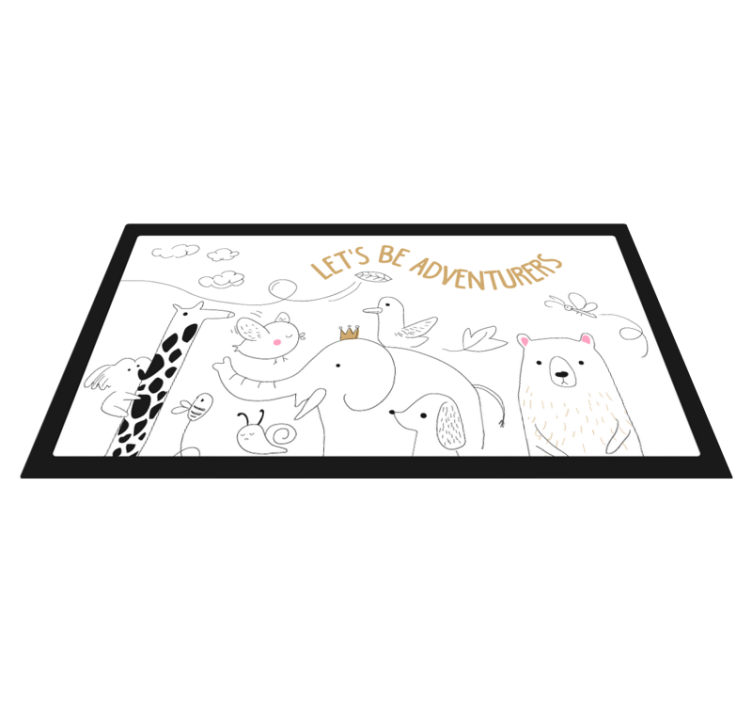 Tapis vinyle bébé scène d'aventure animale - TenStickers