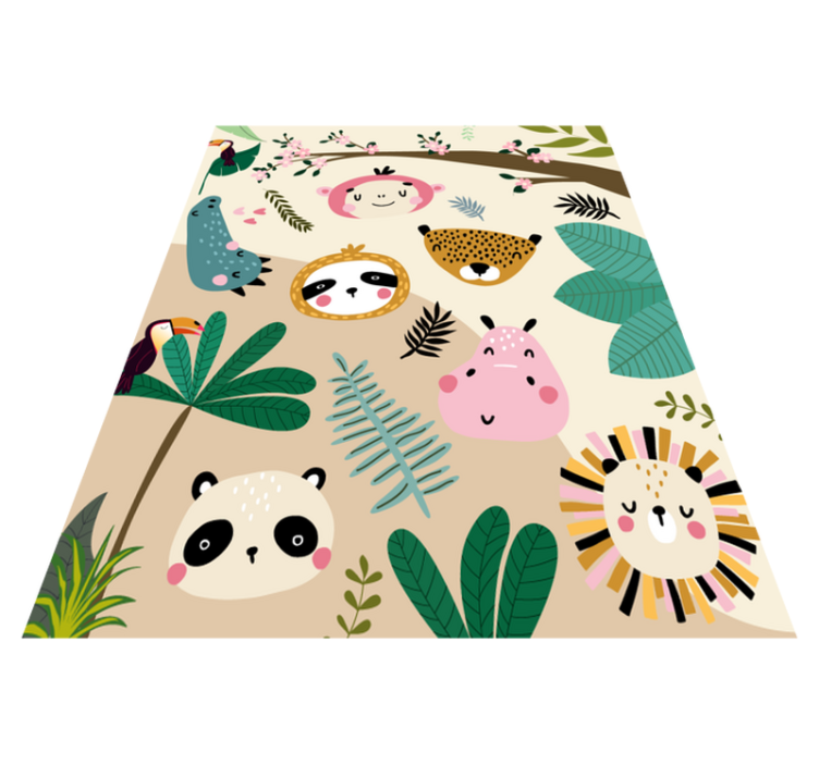 Tapis vinyle bébé modèle d'amis des animaux - TenStickers