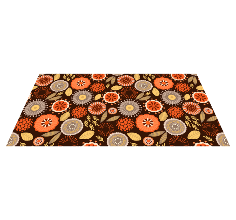 Tapis vinyle cuisine composition florale colorée - TenStickers