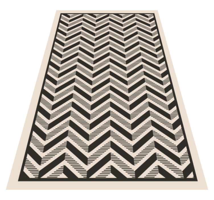 Tapis vinyle géométrique motif à chevrons classique - TenStickers