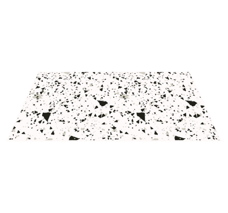 Tapis vinyle cuisine terrazzo gris, blanc et noir - TenStickers