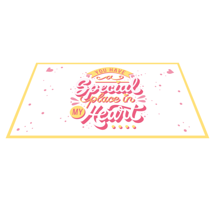 Tapis vinyle citation une place spéciale dans le cœur - TenStickers