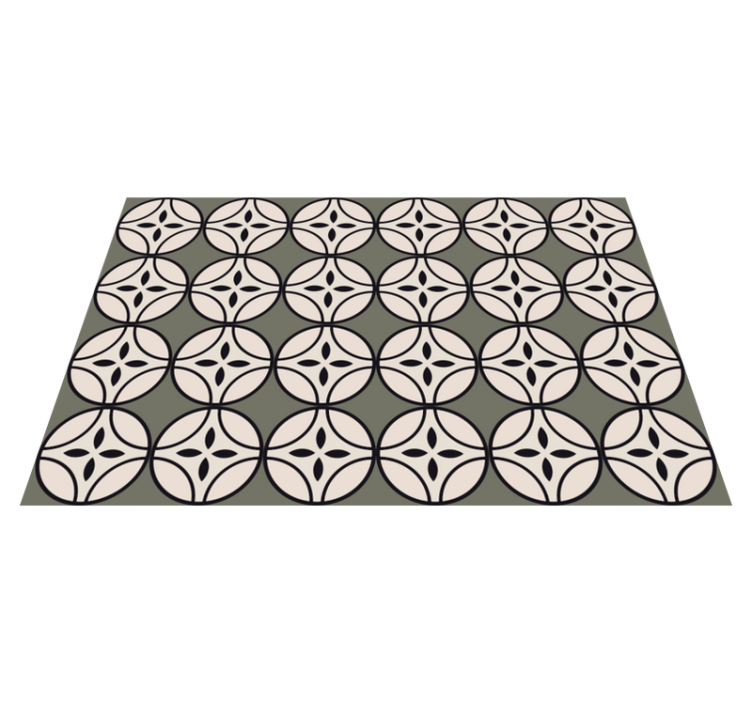 Tapis vinyle cuisine harmonie circulaire - TenStickers