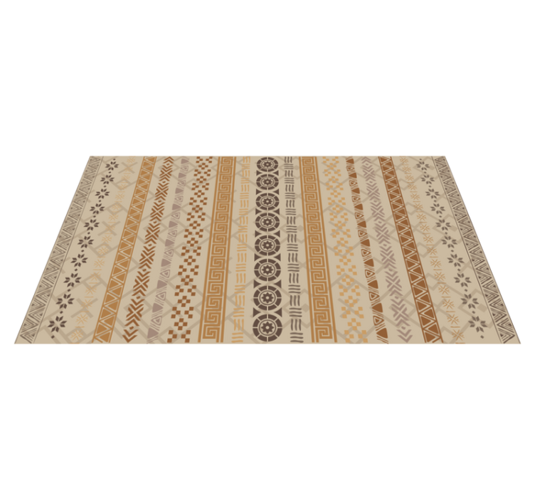 Tapis vinyle cuisine motif ethnique tons bruns - TenStickers