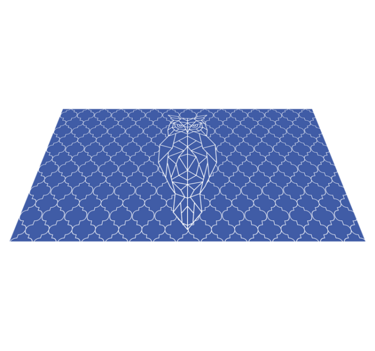 Tapis vinyle animal motif de hibou géométrique - TenStickers