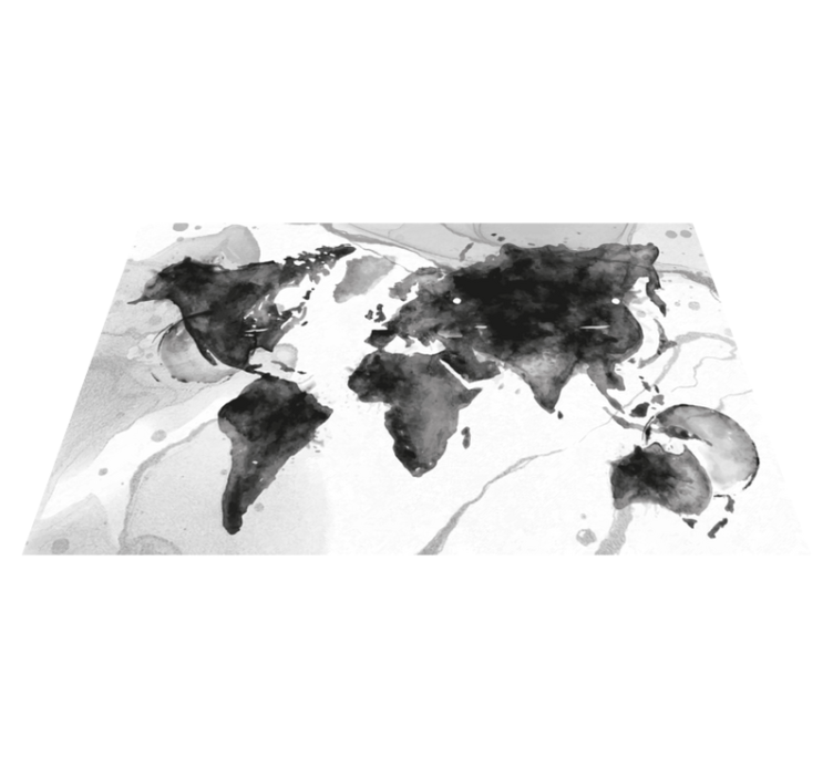 Tapis vinyle carte du monde illustration abstraite - TenStickers