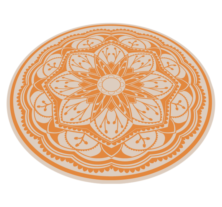 Tapis vinyle mandala motif rond élégant - TenStickers