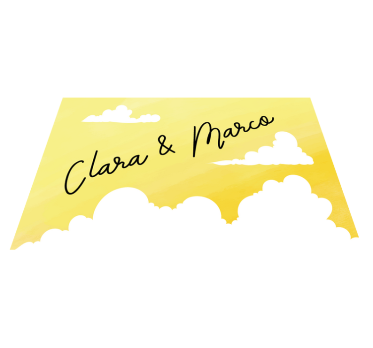 Tapis vinyle personnalisé conception de couple nuageux - TenStickers