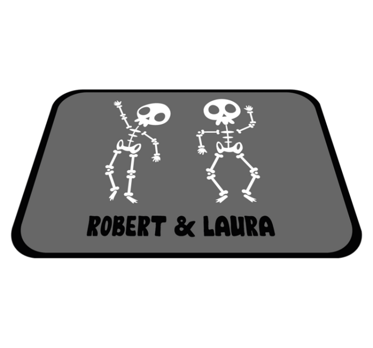 Tapis vinyle personnalisé duo de squelettes - TenStickers