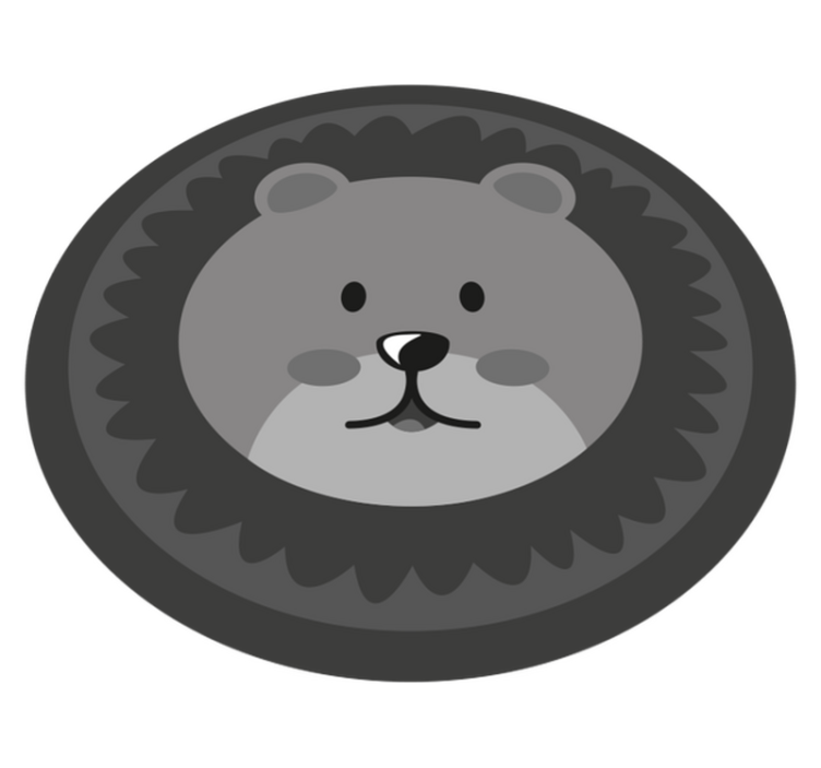 Tapis vinyle bébé joli visage de lion - TenStickers