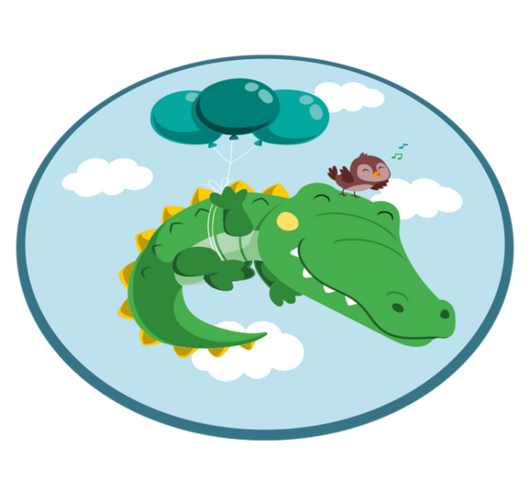 Tapis vinyle bébé joyeuse aventure des crocodiles - TenStickers
