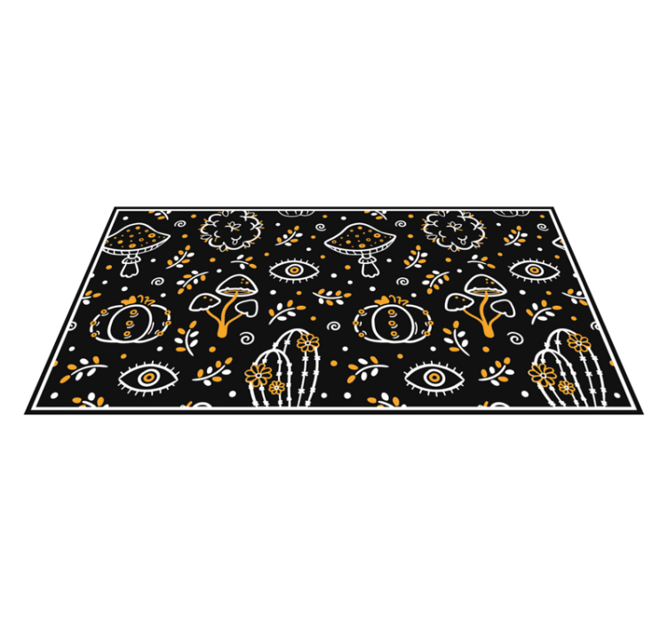 Tapis vinyle plantes oeuvre de champignons - TenStickers