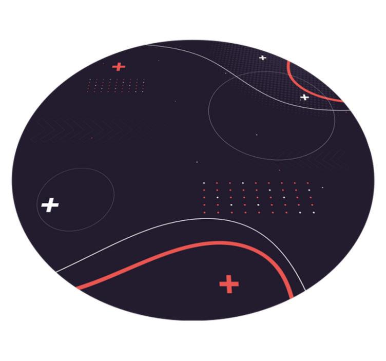 Tapis vinyle design moderne motifs courbes abstraits - TenStickers