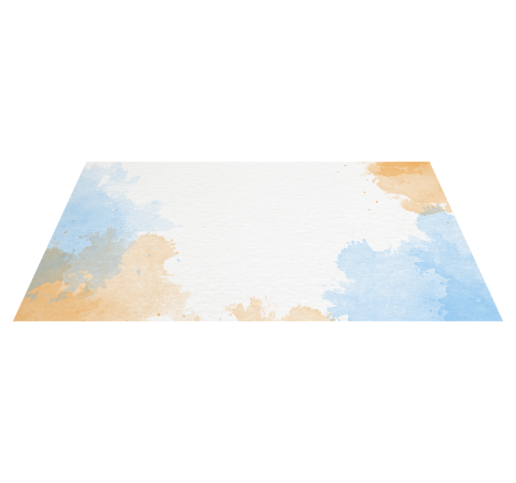 Tapis vinyle salle de bain teintes douces d'aquarelle - TenStickers